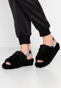 Ugg Fluff Yeah Slide - Platåsandaler - Black