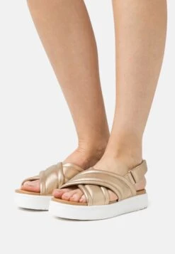 Ugg Zayne Slingback - Platåsandaler - Gold Metallic