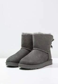 Ugg Mini Bailey Bow - Støvletter - Grey -Ugg 525dc8735edb46f7804c2d07d49bc97e