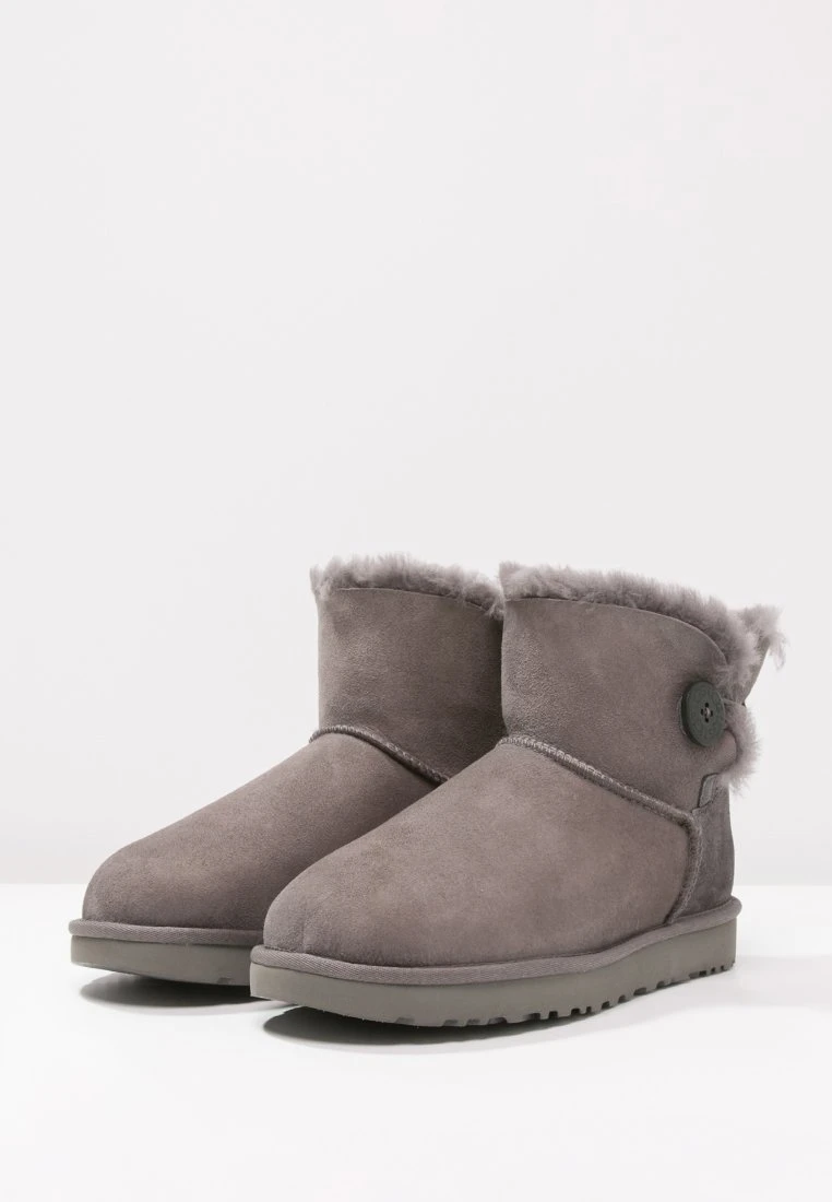 Ugg Mini Bailey Button - Ankelboots - Grey 3 Ugg Mini Bailey Button - Ankelboots - Grey - Bilde 3
