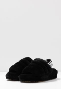 Ugg Fluff Yeah Slide - Platåsandaler - Black -Ugg c67de4c9e14043f8b600c259ea7da205